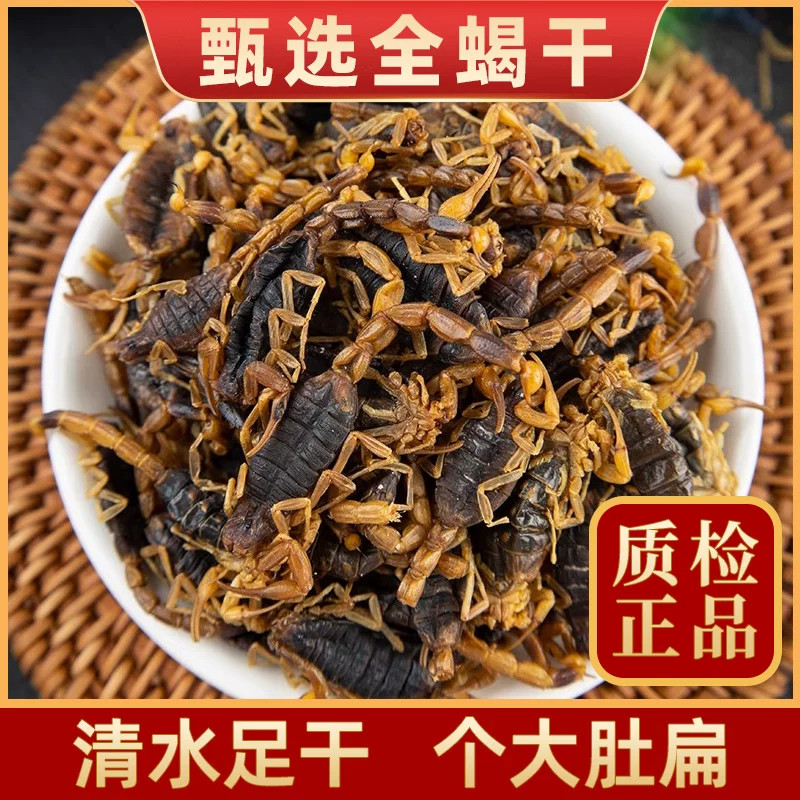 正品蝎子干全虫全蝎干中药材官方旗舰店正宗干货无盐全干清水蝎子