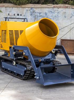 建筑工地小型履带混凝土搅拌车 隧道混凝土自上料搅拌罐 HIGHTOP