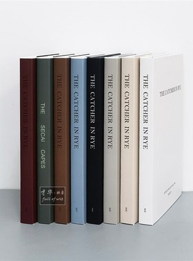 现代简约外文装饰真书样板房书柜玄关桌面M摄影仿真道具假书摆件