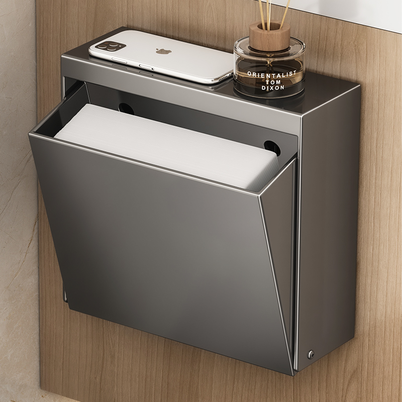 化妆室卫生纸盒免打孔厕所卫生纸盒浴室防水草纸壁挂卷筒卫生纸置