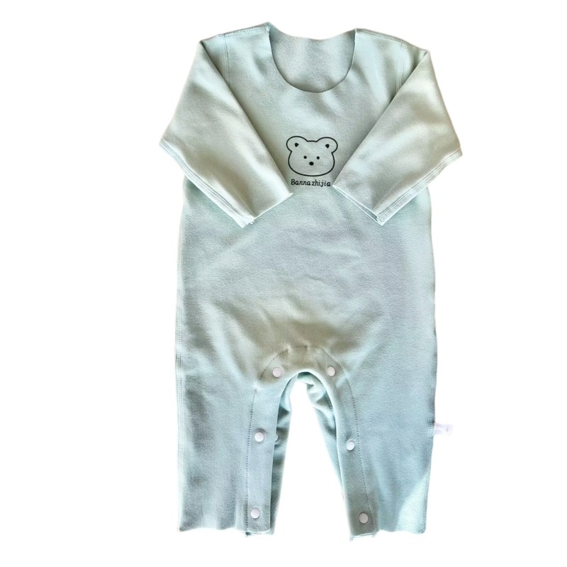 婴儿无骨德绒秋冬季新生儿保暖婴幼儿爬服男女宝宝长袖连体衣哈衣