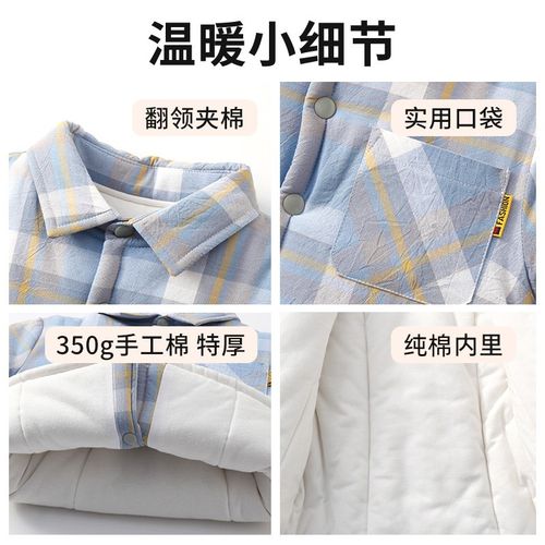 棉花棉袄宝宝冬季加厚保暖儿童棉衣内胆手工纯棉男童婴儿外出棉服