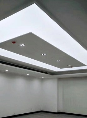 会议室纯白色灯光膜吊顶灯箱软膜天花广告led灯箱透光膜拉布定制