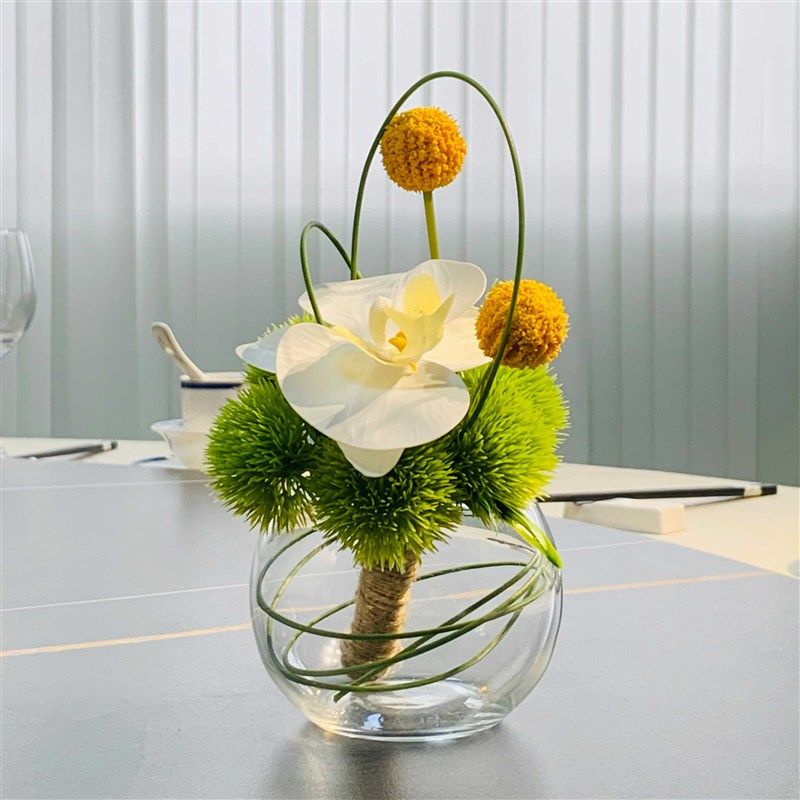 现代简约花艺餐桌样板间酒店仿真花卫生间茶几会所洽谈桌花摆件,家居饰品,仿真花/假花,淘宝优惠券,粉丝福利购,淘宝优惠卷