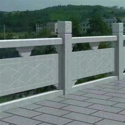 花岗岩石材栏杆河道护栏石栏杆桥梁仿古石桥石桥旗台栏杆