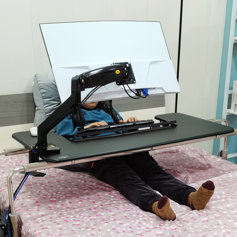 跨床电脑桌笔记本台式机电脑桌太空舱床边桌升降桌懒人桌电竞桌椅