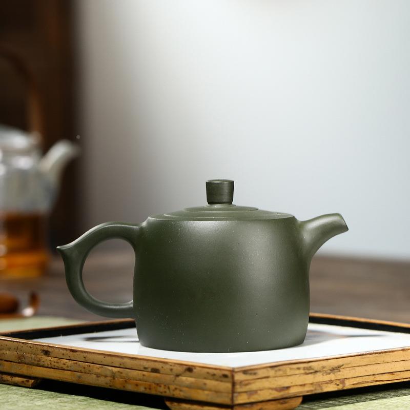 砂茶混壶矿宜兴原紫绿泥小鸟井栏紫砂H4562壶家用茶具批直播货