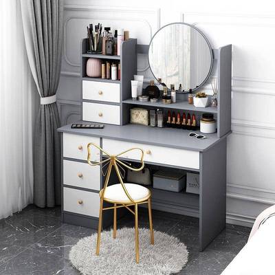 梳妆台易网红化妆台简小JDI户你型迷卧梳室简约现代化妆桌经济型