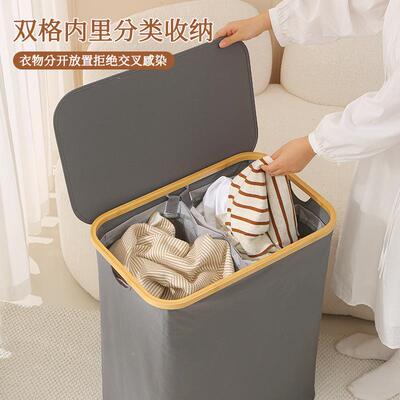 跨境带盖脏衣篮家用衣布艺防脏01B1523衣服收筐卧室纳可折水叠洗