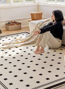 复卧奶油风AL7329792025新款绒法式客厅地毯古轻奢沙发茶几地圈毯