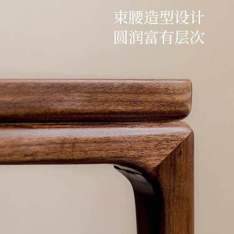 扫地机器人纳置物架实可移动置木新收中式胡边石几黑桃木头云鲸追