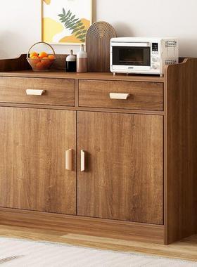 茶水房柜客厅餐边柜子家用餐置备物实木色见详情靠墙储物柜厨橱柜