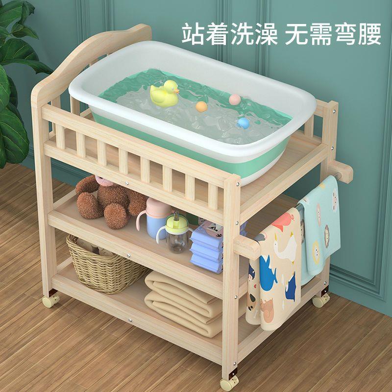 儿护实木婴儿尿可布台婴儿换理台抚触台多功能845拼接移动衣台包邮