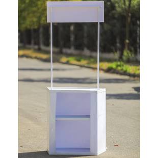 组装 白色促370台ABS销吸方试形展台便塑携折叠桌试吃台