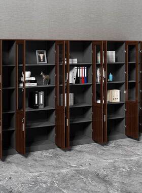 文件柜资料柜木质老公书柜板式8627案储物收纳档柜办室背景文件板