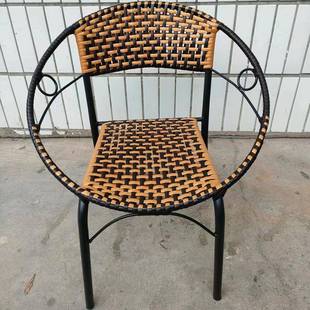 休阳庭院茶桌藤椅台闲椅成人儿童外家用客cz0002厅户靠背小椅子藤