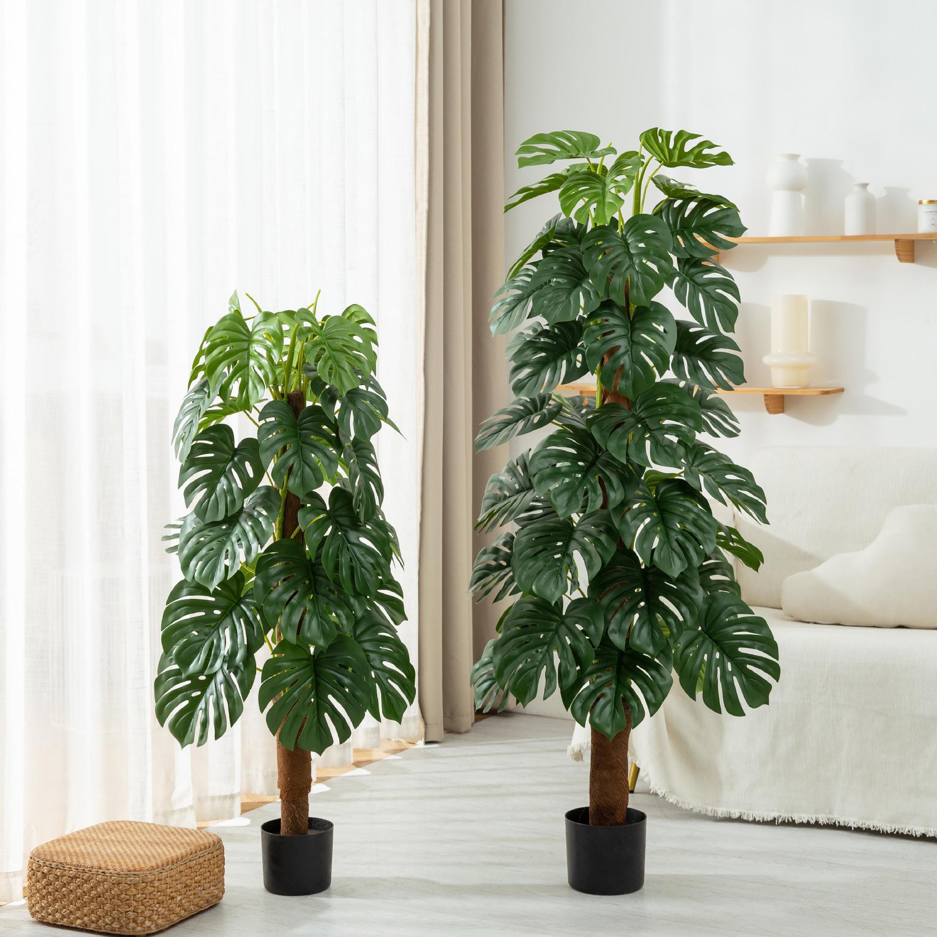 仿真树春芋叶龟背叶海芋叶大型植物室内客厅轻奢装饰摆件落地造景
