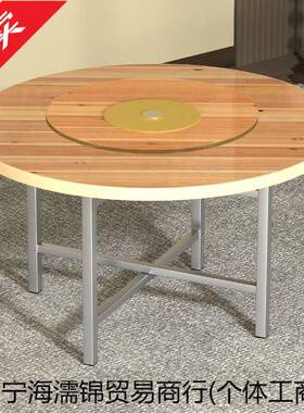 实木大圆桌商板家用叠餐桌10人15带转盘圆VZE台面折面餐厅酒店饭