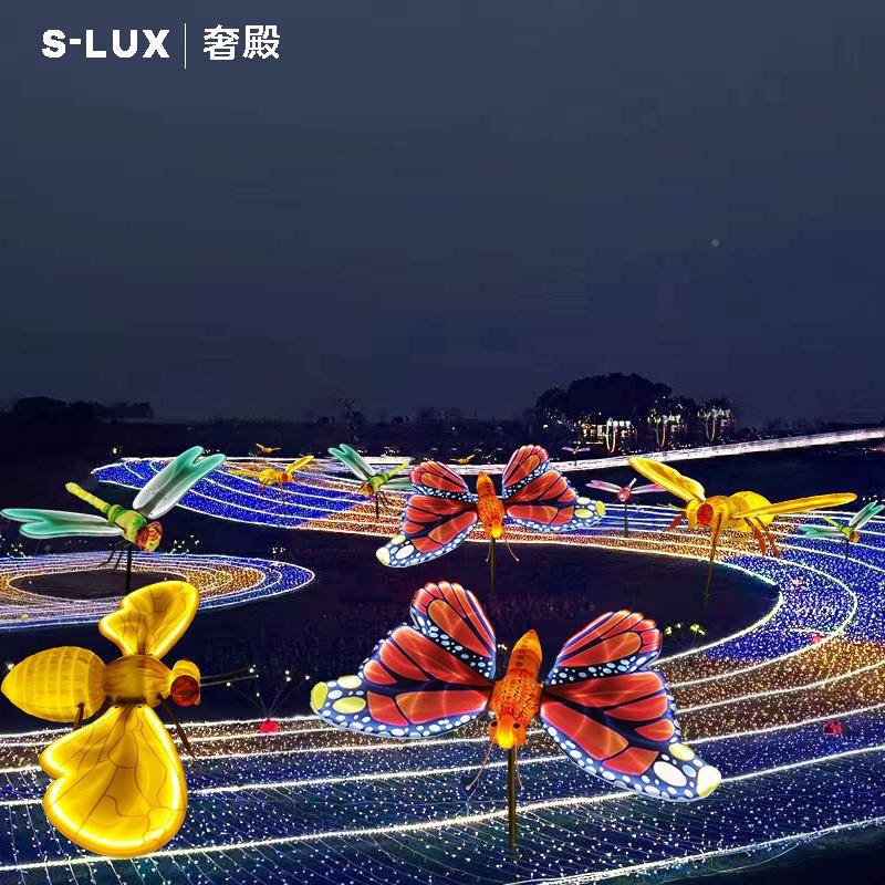 户外防水SD-87945发光动态动物装蝴蝶灯蜂蜻蜓景区公蜜园景观亮化