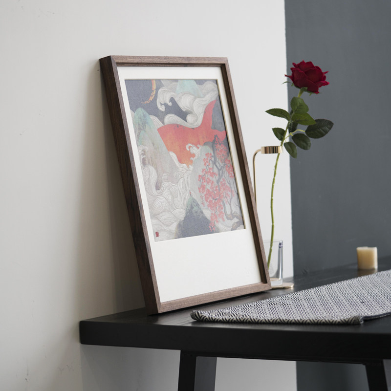 黑胡桃g1手工字画装裱画框外框定制裱框实木大相框尺寸拼图挂墙木,家居饰品,相框/画框,淘宝优惠券,粉丝福利购,淘宝优惠卷