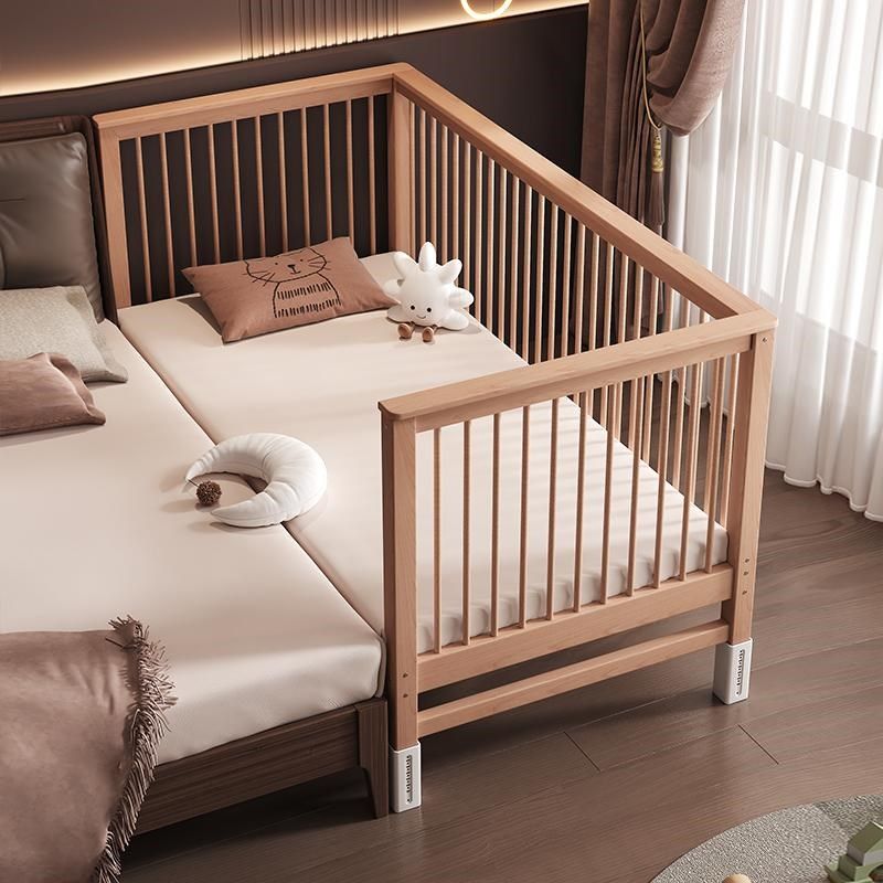 榉木儿童拼接床加宽床边小床带护栏男女孩宝宝床实木婴儿拼接大床,住宅家具,儿童拼接床,淘宝优惠券,粉丝福利购,淘宝优惠卷