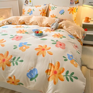 全棉磨毛被套单件双人200x230 220x240冬纯棉加厚被罩床单16.0x21