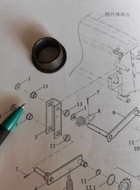 超收割机配件机垫稻福原厂RG衬田雷沃谷神RG50轮40越版 拨禾水