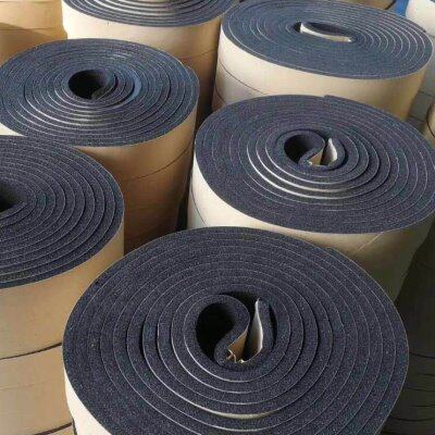 自粘橡塑条密封胶单面法兰阻条海绵燃密封胶胶角铁风管密封胶条