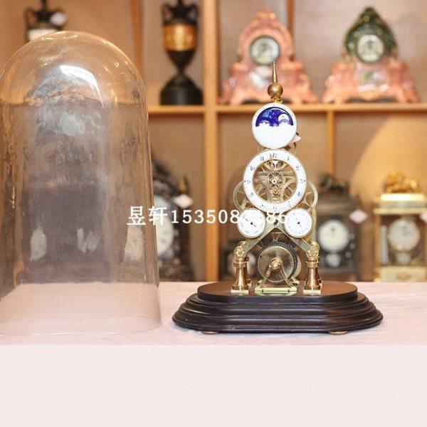 仿古 欧式 古典 机械座钟 镀金星辰日月骨架钟,家居饰品,座钟,淘宝优惠券,粉丝福利购,淘宝优惠卷