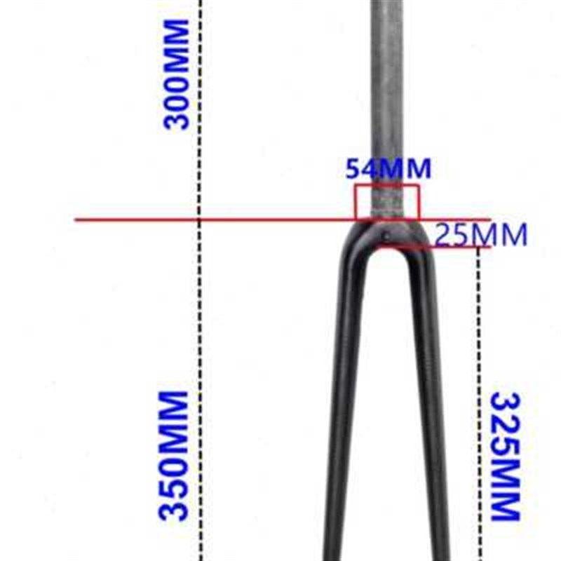 自行车碳纤维高强度直管公路车6x50C 前叉 3K纹路碳纤前叉亚光亮
