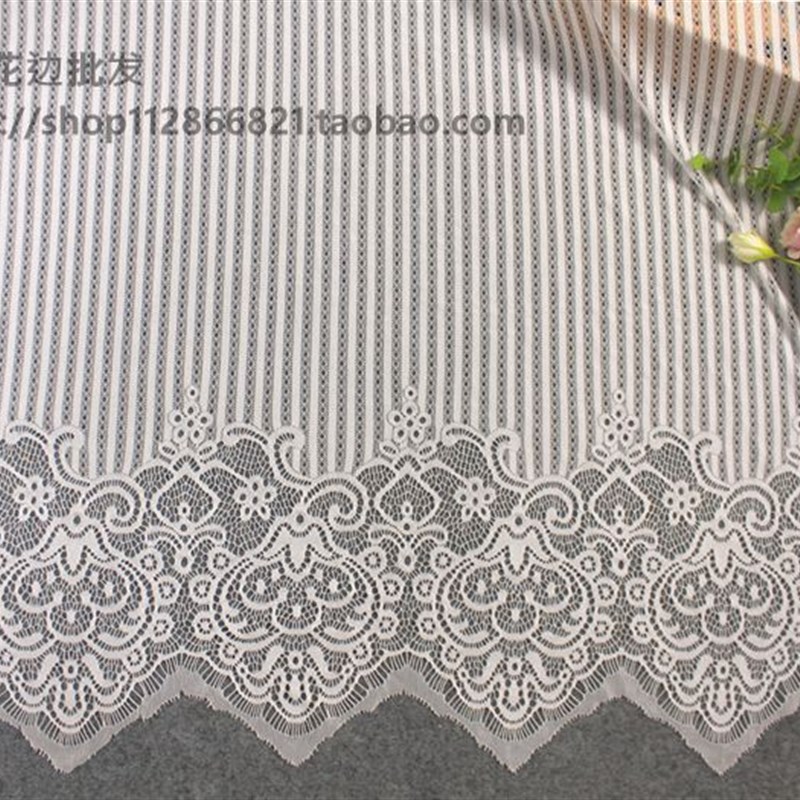 重磅加厚睫毛花边蕾丝布料长3米宽1.5米 DIY服装台布装饰面料