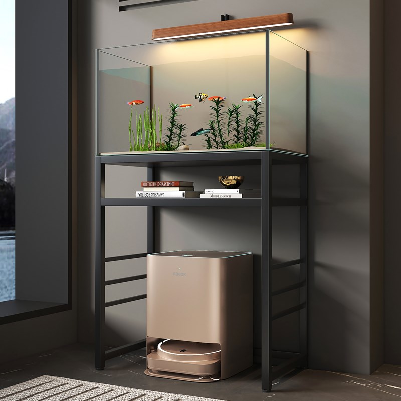 工业风鱼缸架双层鱼缸客厅底柜底滤专用落地架子承重底座托 托架