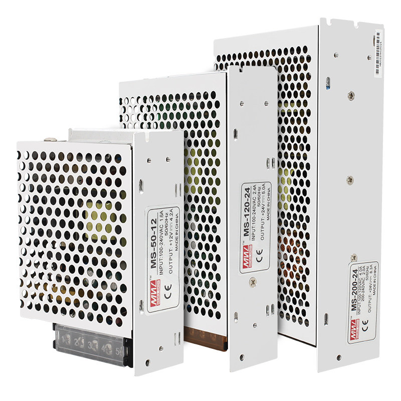 开关电源监控220转5V/12V/24V10A6A灯带MS-25/50/350W直流变压器