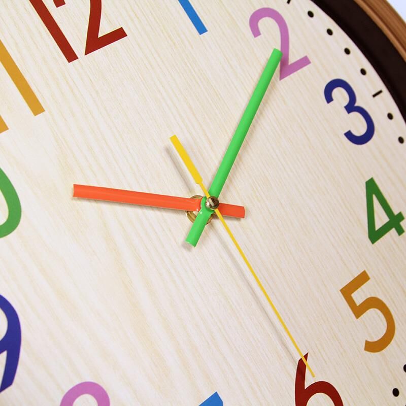 欧式挂钟现代简约客厅静音无声挂表圆形石英钟12寸30cm时尚时钟表