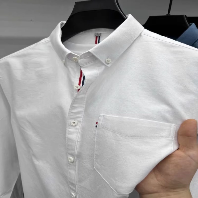 工艺精湛!无可挑剔!色织衬衫男长袖春秋季牛津纺三色条纹衬衣