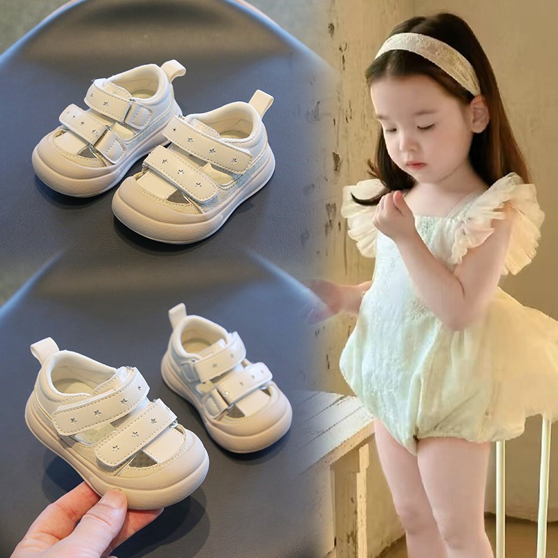 男女宝宝凉鞋2025夏季新款儿童包头软底学步鞋小童鞋透气防滑鞋子