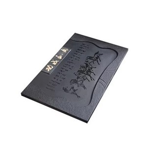 天然茶桌石板面茶台石板嵌入式乌金石茶盘定制桌面中间盖板空位