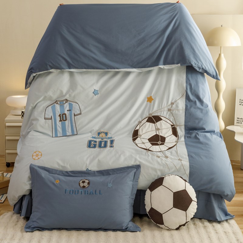 a类儿童床上用品四件套纯棉全棉2024新款1米5床单笠男孩被套足球