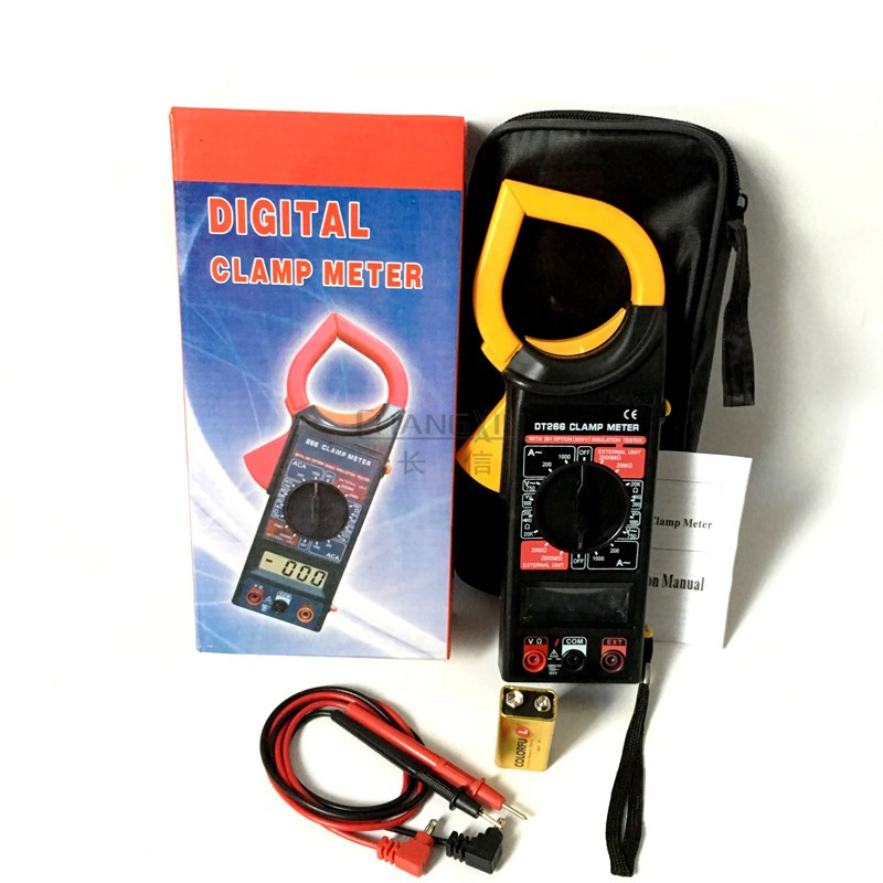 包邮DT266钳型万用表 钳形电流表 钳型表 数显钳表 交流电流钳表