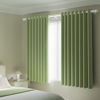 窗帘免打孔安装轨道遮光2024新款伸缩杆一整套卫生间飘窗小窗户短