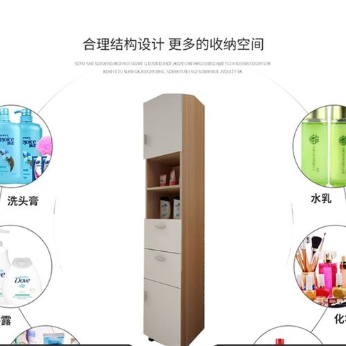 定制浴室夹缝柜 厨房储物收纳柜缝隙柜 墙角柜餐边柜卫生间柜窄柜