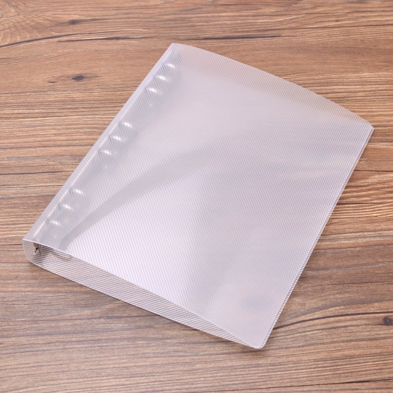 磨砂半透明PP绑带活页夹 A4B5A5A6A7 6孔9孔活页本记事本夹可定制