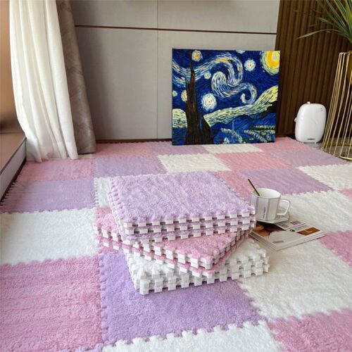 INS风床边f地毯 卧室少女房拼接地垫 泡沫材质 家用简约风格