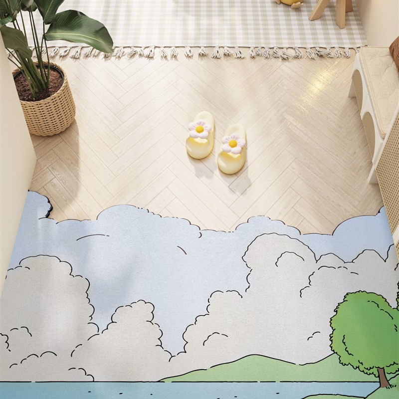 ins入户地垫家用大门外丝圈耐脏防滑地毯可裁剪门垫进门耐磨脚垫