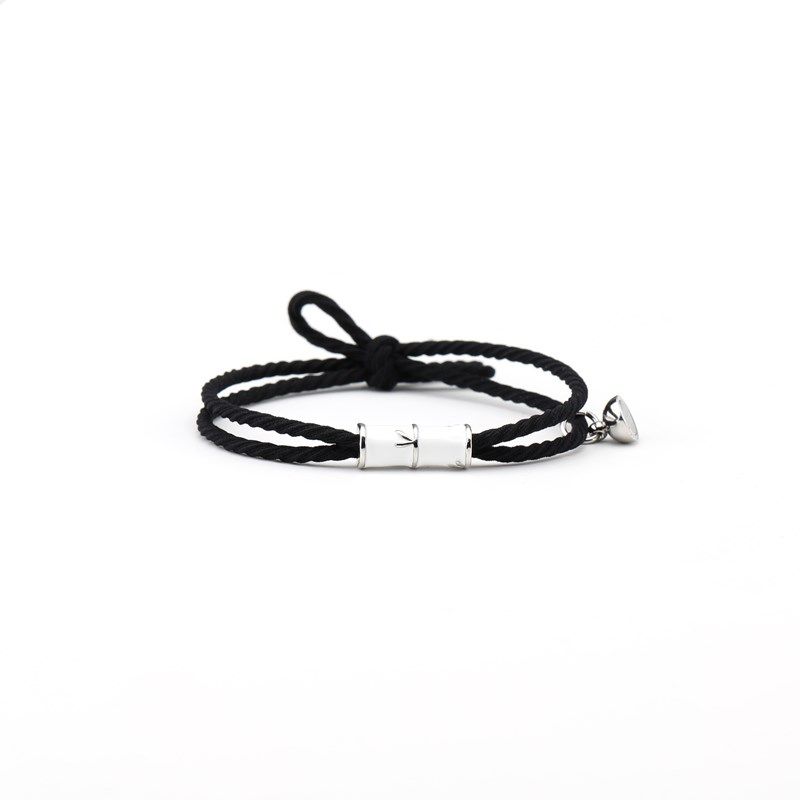 竹定情侣手链小皮筋送给t男朋友戴手腕发圈头绳女发绳可调节不勒