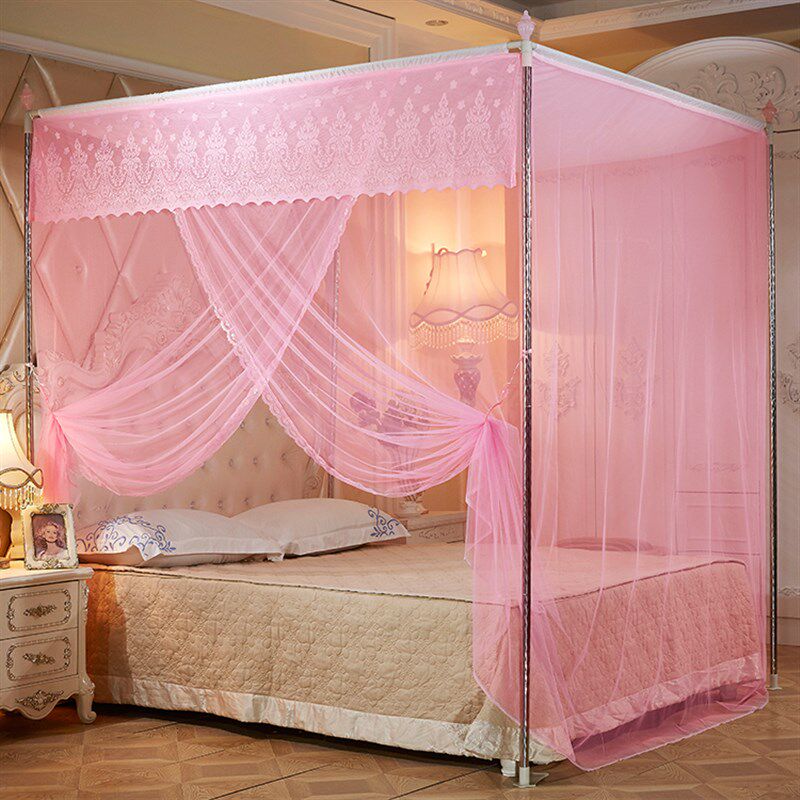 定做蚊帐1.2米1.5mq1.8m床双人单人家用蚊帐不锈钢支架落地2米