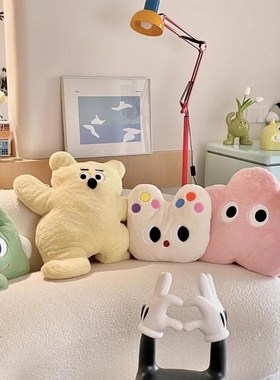 软乎乎可爱多巴胺玩偶沙发靠垫毛绒抱枕创意摆件女生X飘窗装饰娃