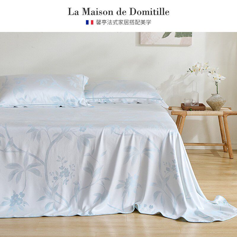 馨亭竹纤维床单凉席子夏季裸睡可水洗折叠软席凉感T三件套普罗梅