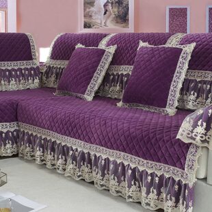 布艺防滑全包冬季皮沙发客厅套沙发垫全盖萬能毛绒套罩简约现代