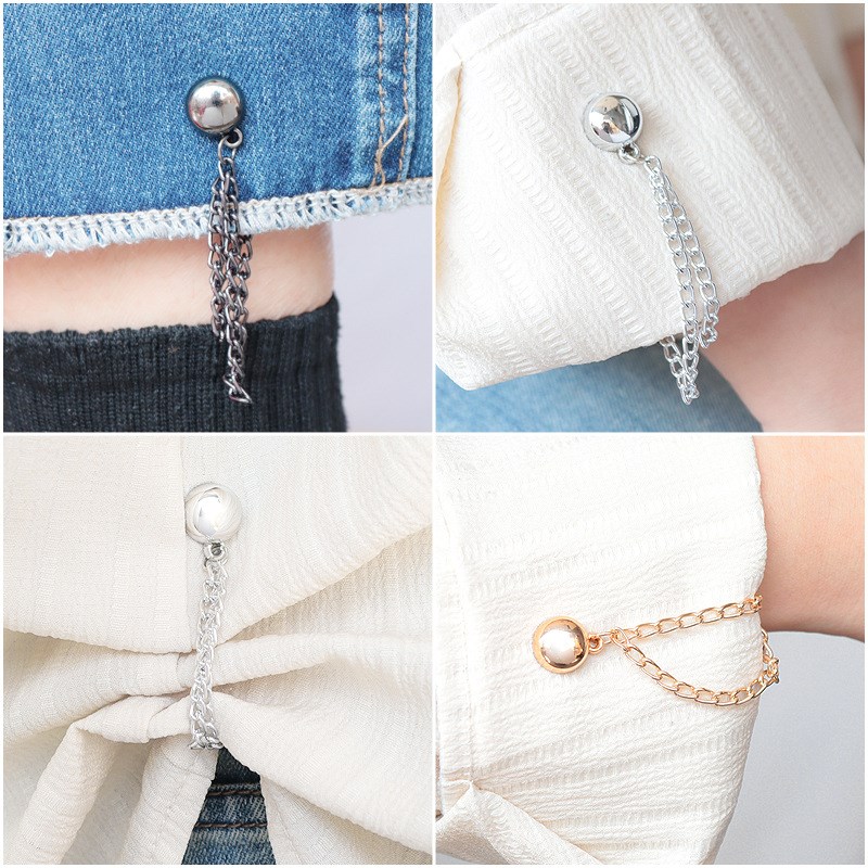 纽扣/磁吸扣C1ZO10-免缝扣链条调节扣下摆太长固定X扣子裤脚改短